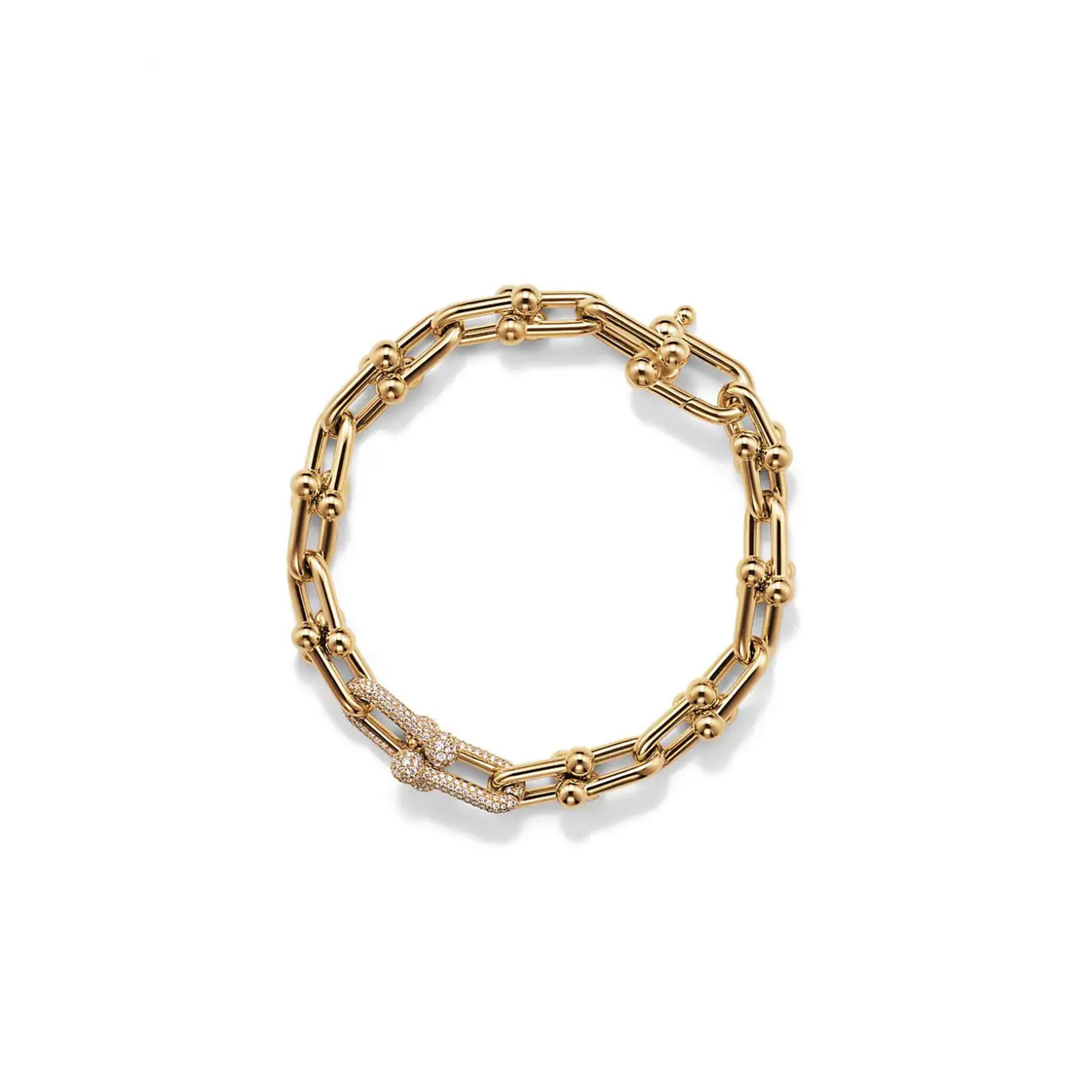 TIFFANY HARDWEAR MEDIUM LINK BRACELET DIAMONDS 71792536